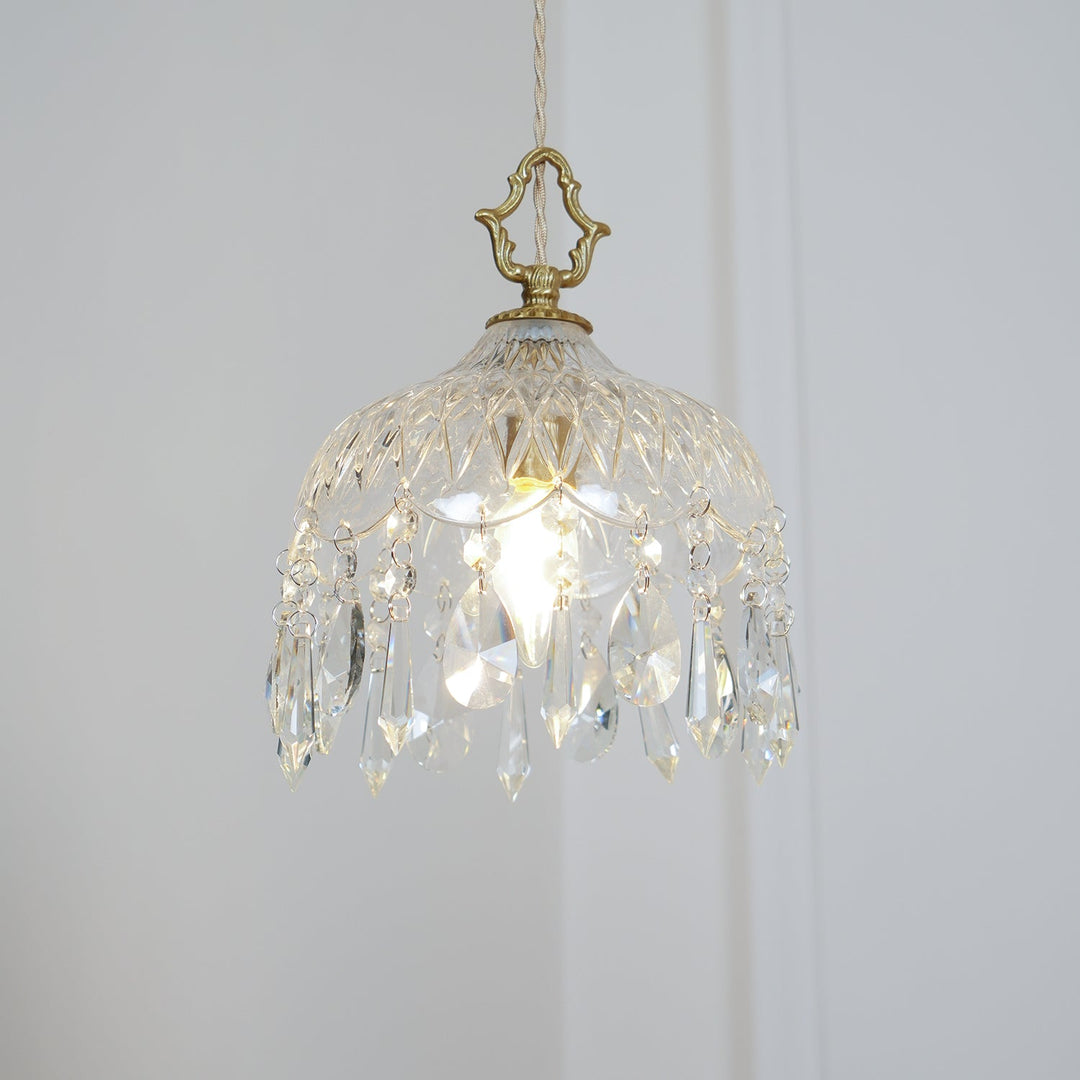 Lampa wisząca z kloszem w kształcie miski