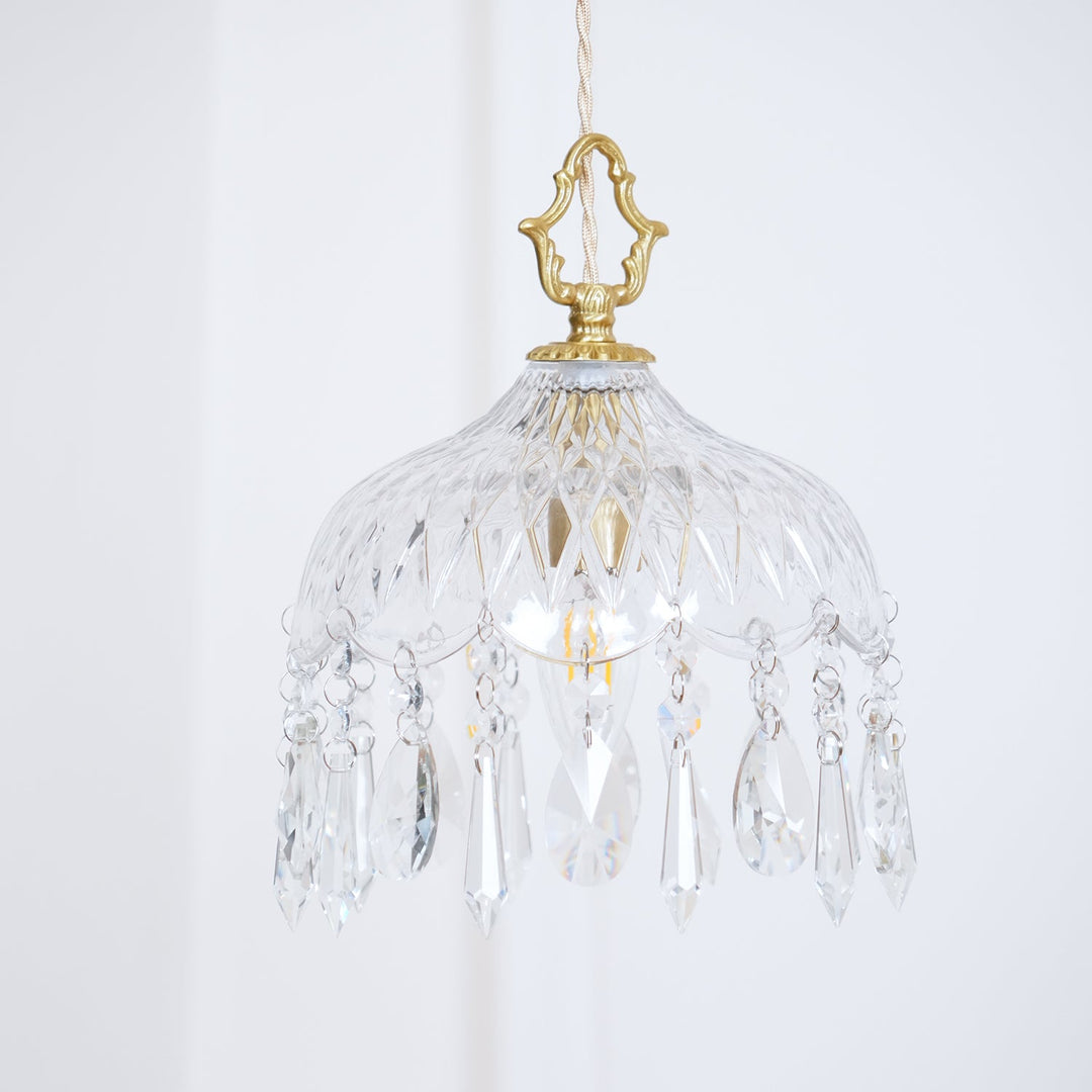 Lampa wisząca z kloszem w kształcie miski