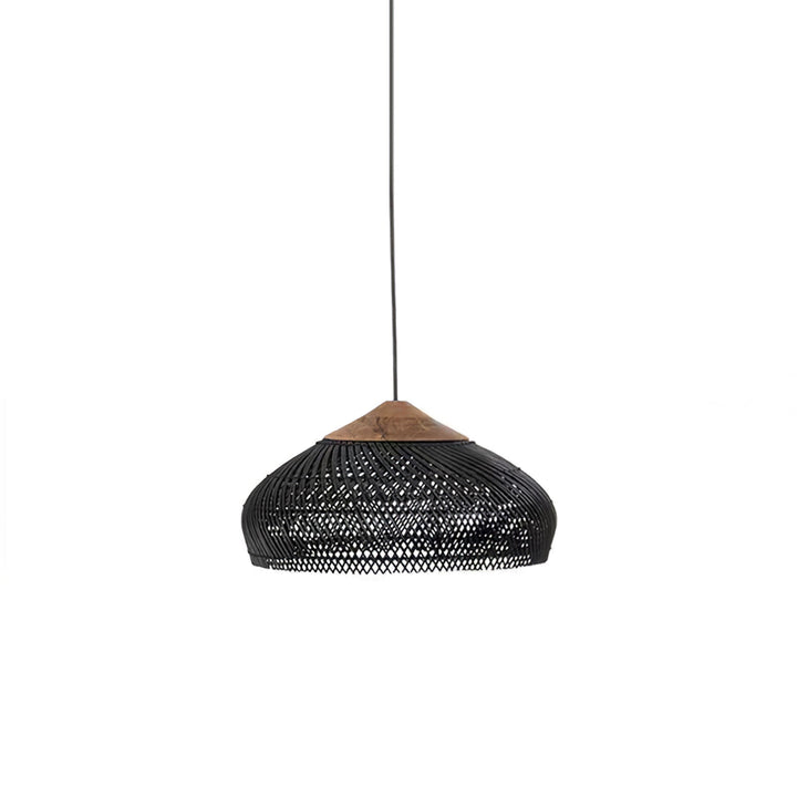 Skręcana Lampa Wisząca z Rattanu