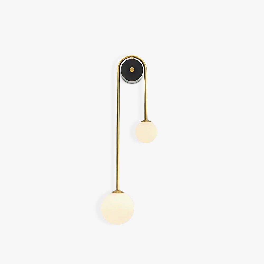 Lampa Ścienna Łukowa z Mosiądzu