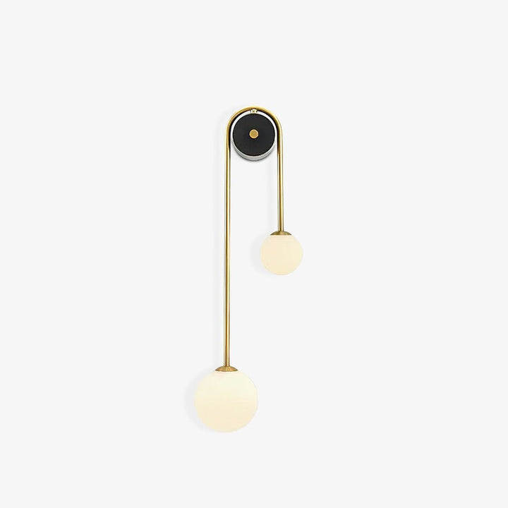 Lampa Ścienna Łukowa z Mosiądzu