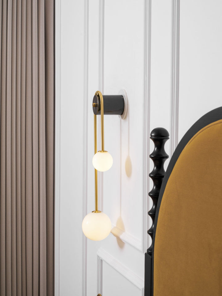 Lampa Ścienna Łukowa z Mosiądzu