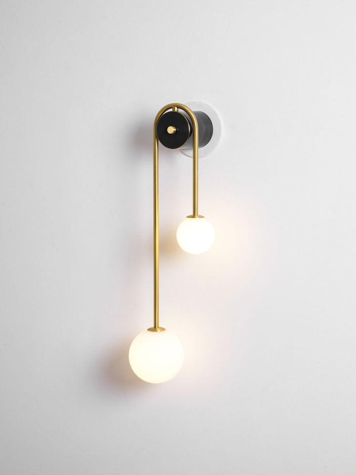 Lampa Ścienna Łukowa z Mosiądzu