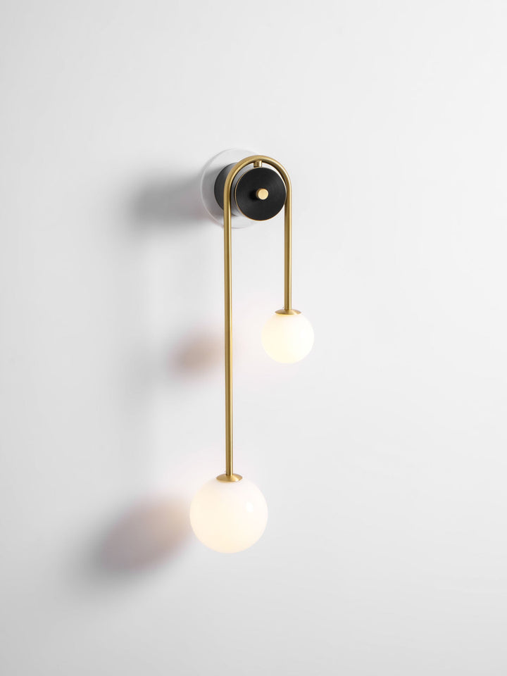 Lampa Ścienna Łukowa z Mosiądzu