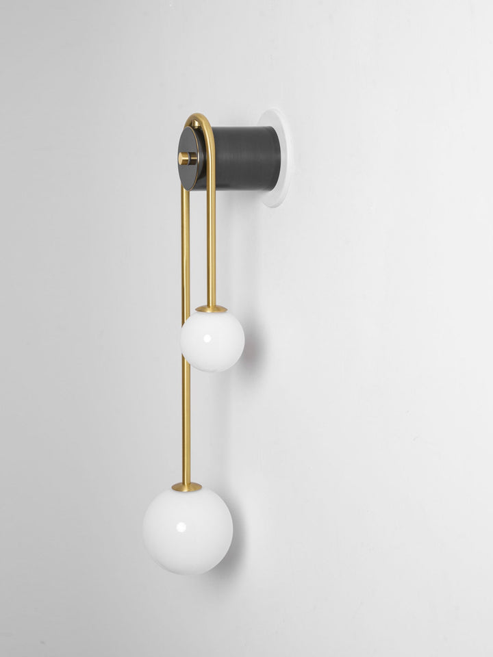 Lampa Ścienna Łukowa z Mosiądzu