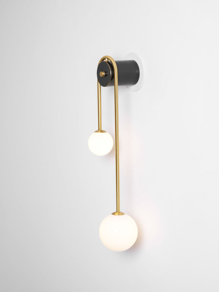 Lampa Ścienna Łukowa z Mosiądzu