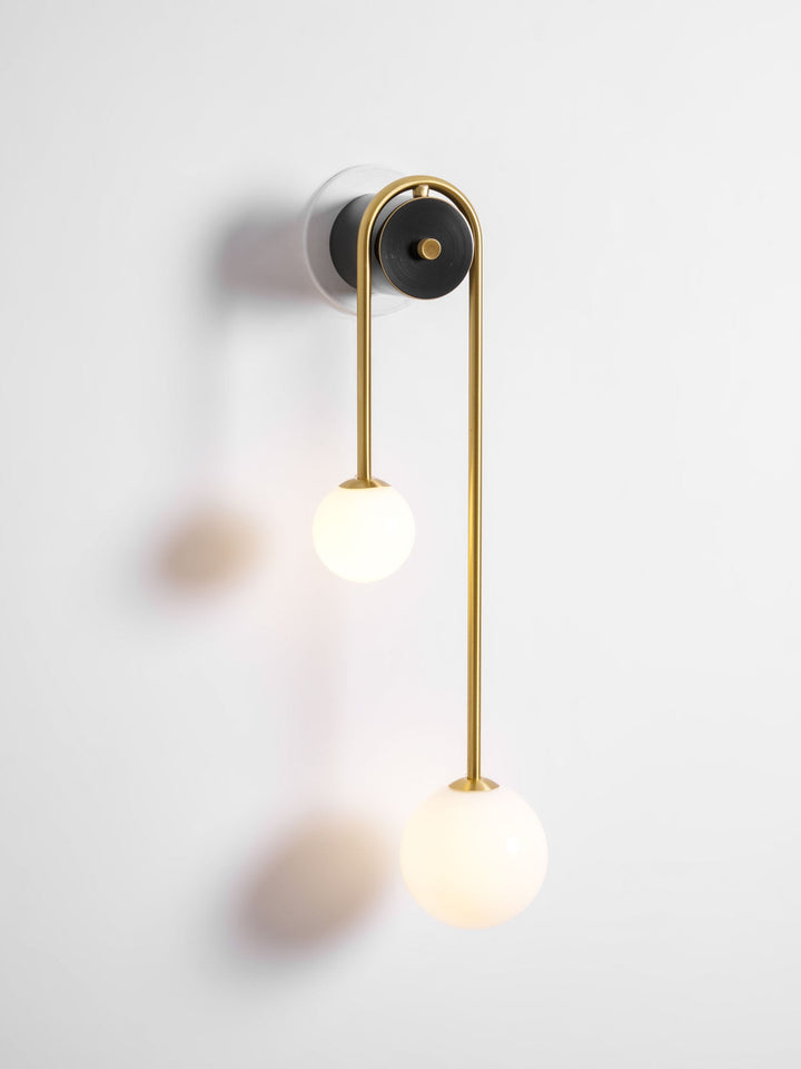 Lampa Ścienna Łukowa z Mosiądzu