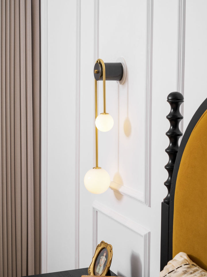 Lampa Ścienna Łukowa z Mosiądzu