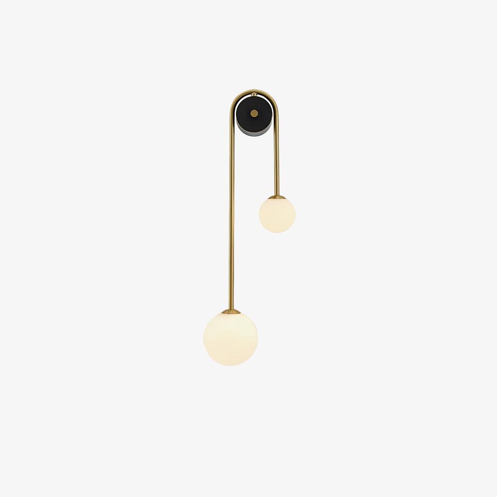 Lampa Ścienna Łukowa z Mosiądzu