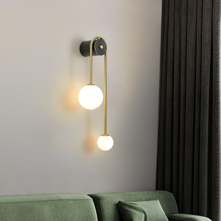 Lampa Ścienna Łukowa z Mosiądzu