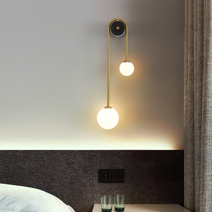 Lampa Ścienna Łukowa z Mosiądzu
