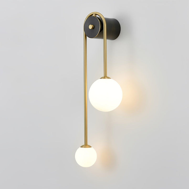 Lampa Ścienna Łukowa z Mosiądzu