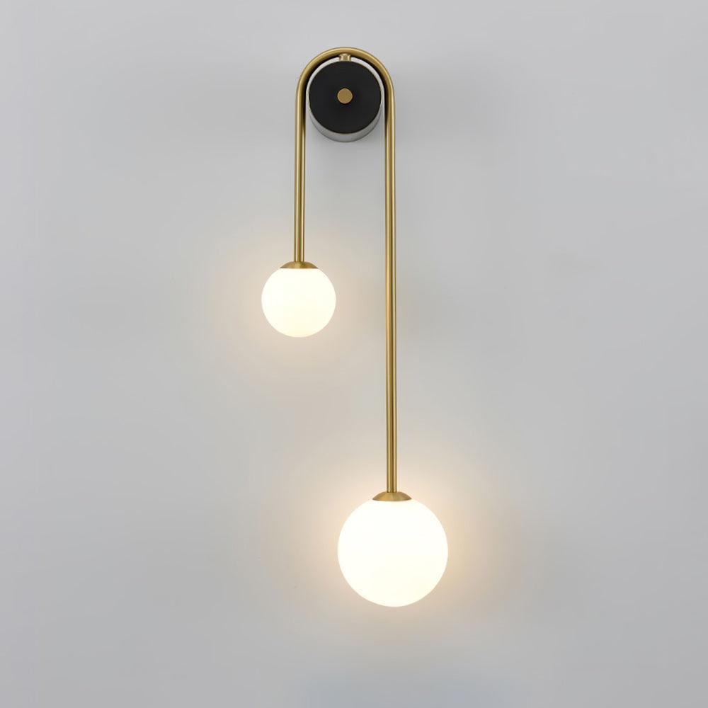 Lampa Ścienna Łukowa z Mosiądzu
