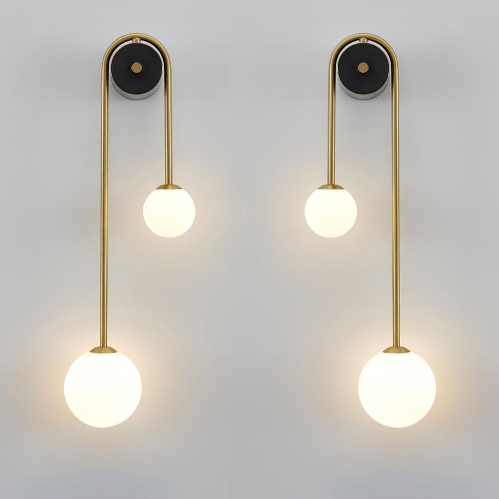 Lampa Ścienna Łukowa z Mosiądzu