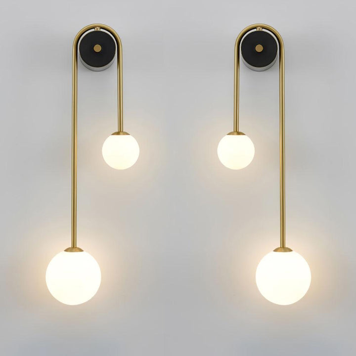 Lampa Ścienna Łukowa z Mosiądzu