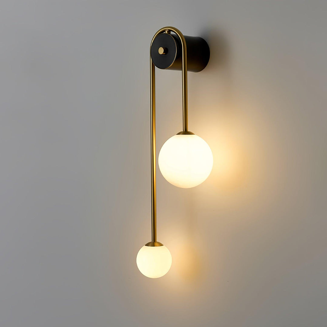 Lampa Ścienna Łukowa z Mosiądzu