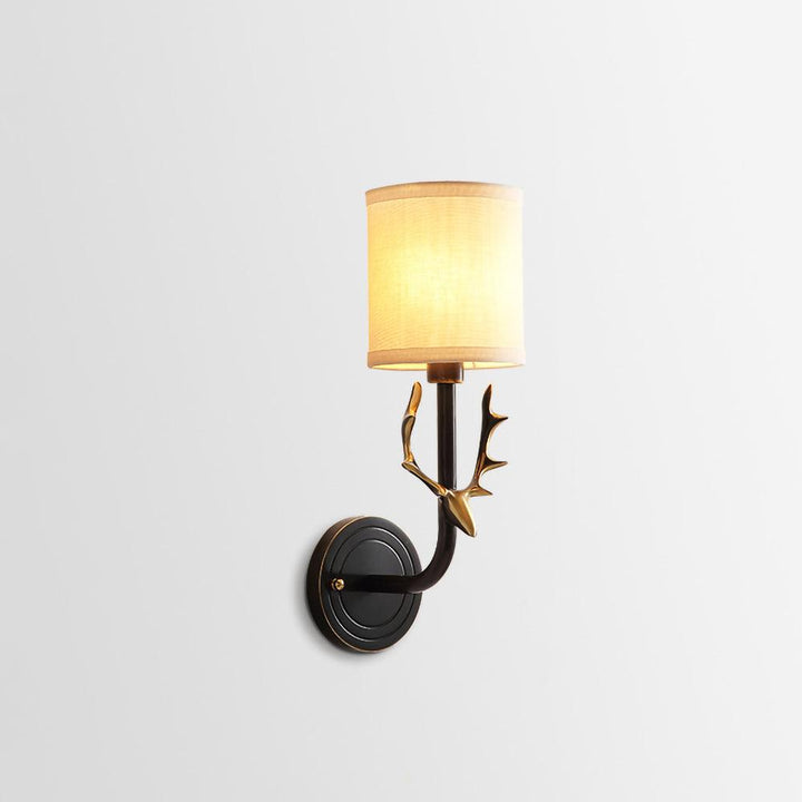 Mosiężna Lampa Ścienna w Kształcie Głowy Jelenia