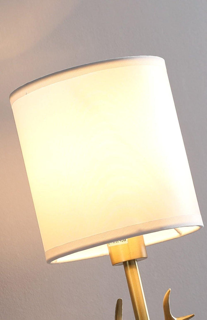 Mosiężna Lampa Ścienna w Kształcie Głowy Jelenia