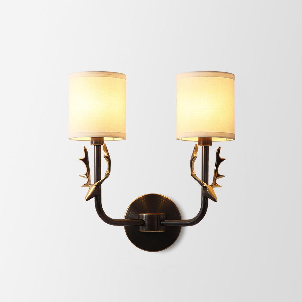 Mosiężna Lampa Ścienna w Kształcie Głowy Jelenia
