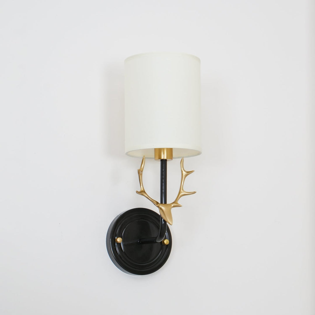Mosiężna Lampa Ścienna w Kształcie Głowy Jelenia