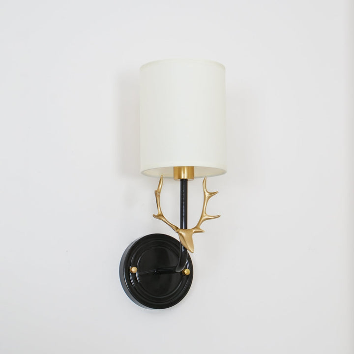 Mosiężna Lampa Ścienna w Kształcie Głowy Jelenia