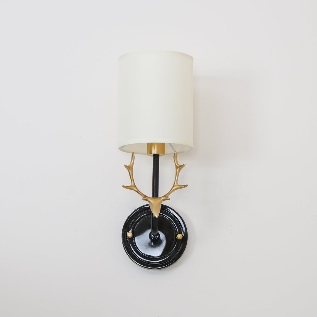 Mosiężna Lampa Ścienna w Kształcie Głowy Jelenia