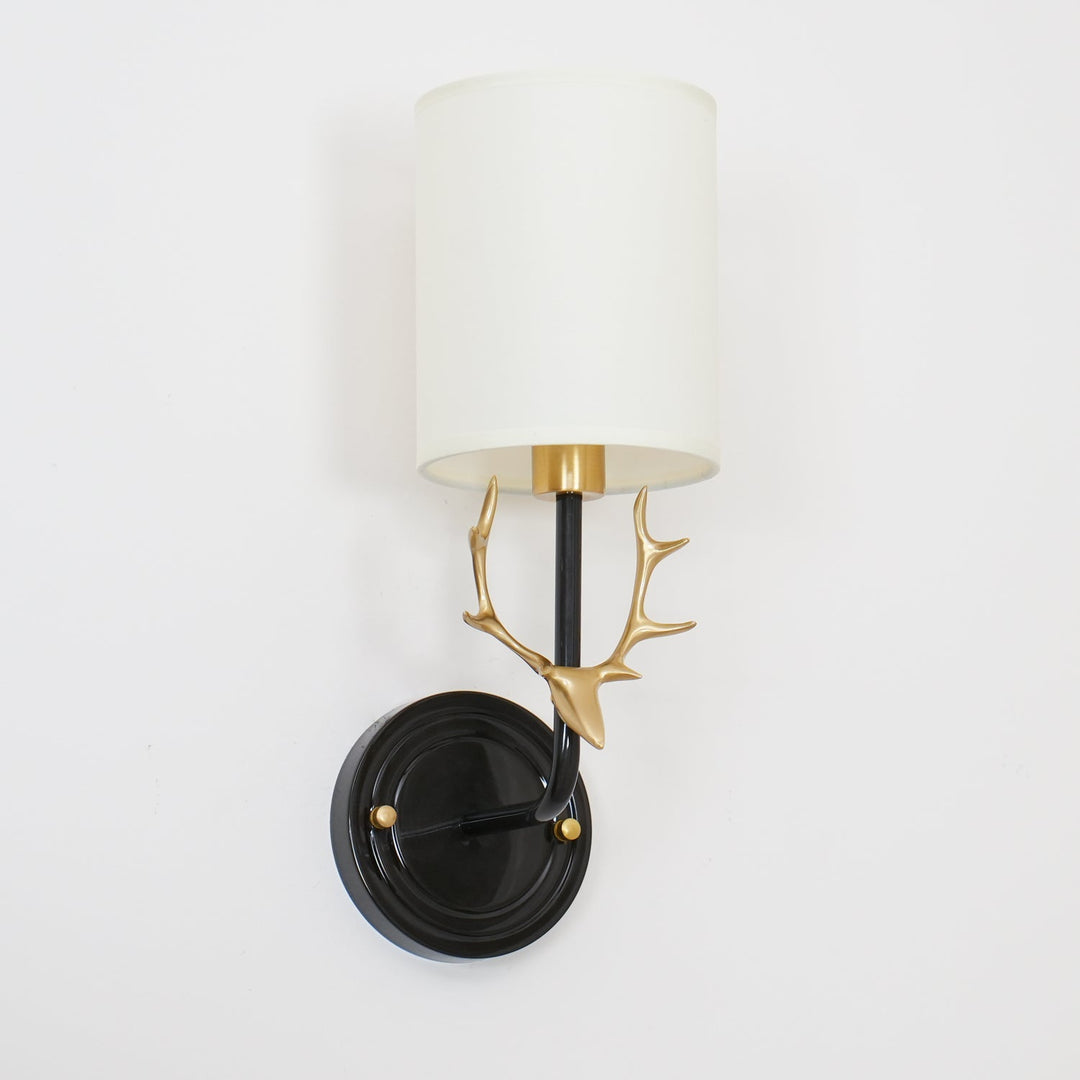 Mosiężna Lampa Ścienna w Kształcie Głowy Jelenia