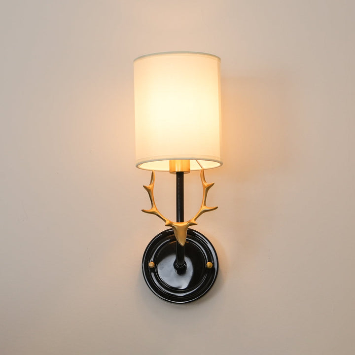 Mosiężna Lampa Ścienna w Kształcie Głowy Jelenia