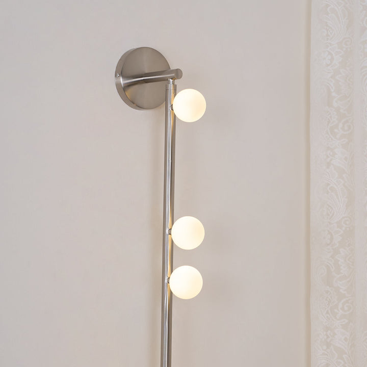 Lampa ścienna z mosiężnym szklanym rurką