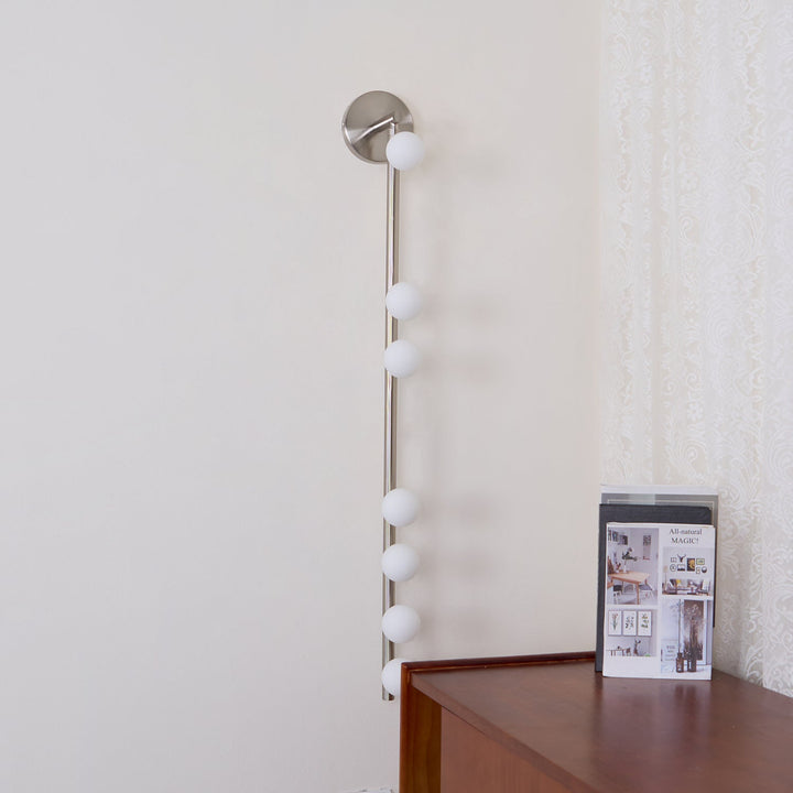 Lampa ścienna z mosiężnym szklanym rurką
