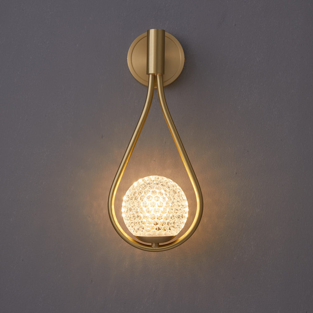 Lampa ścienna z mosiądzu