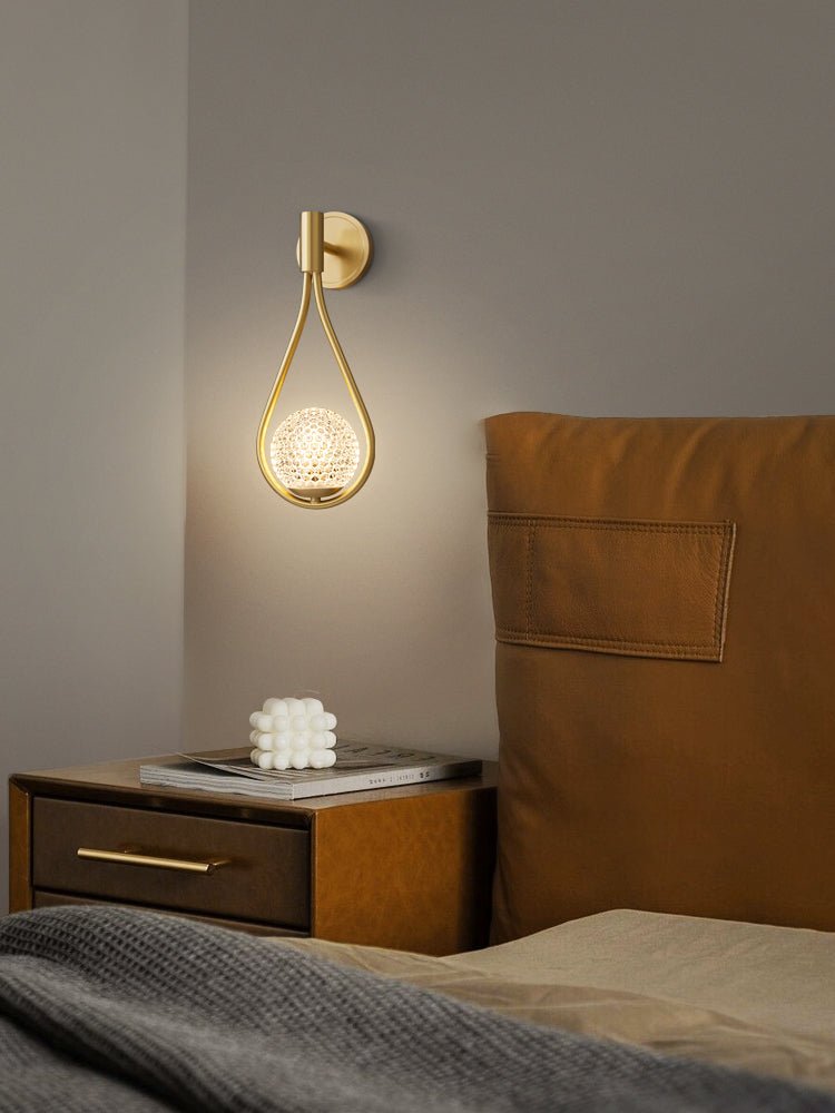 Lampa ścienna z mosiądzu