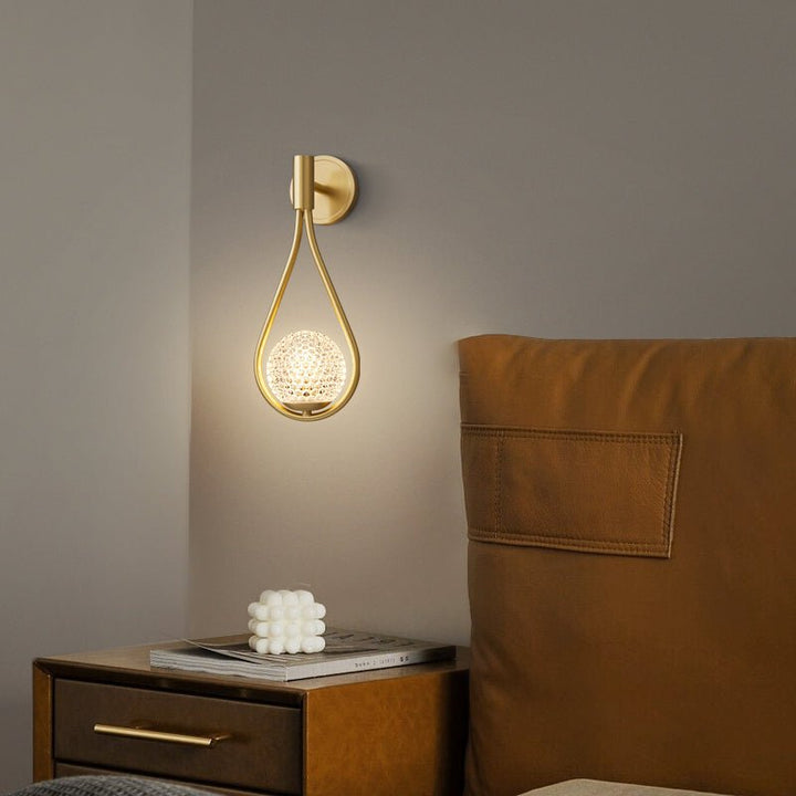 Lampa ścienna z mosiądzu