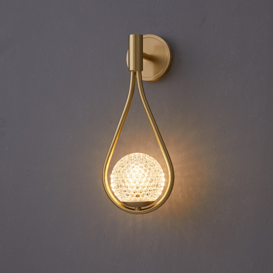 Lampa ścienna z mosiądzu