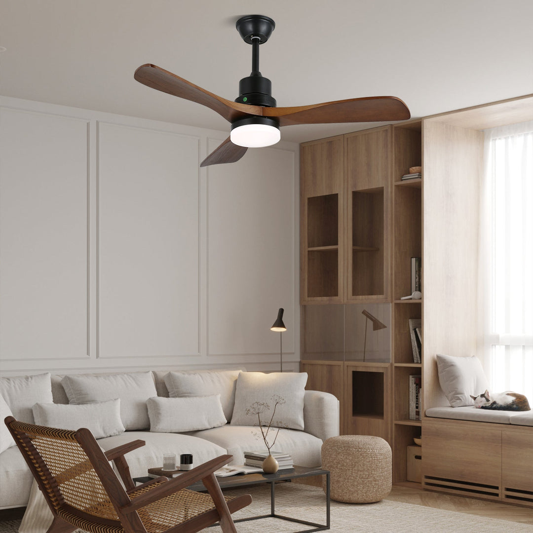 Wentylator sufitowy Breeze Master z drewna 48"/52" z oświetleniem