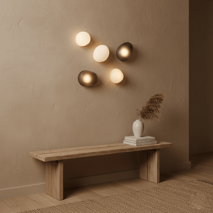Lampa Ścienna z Bąbelkowego Szkła