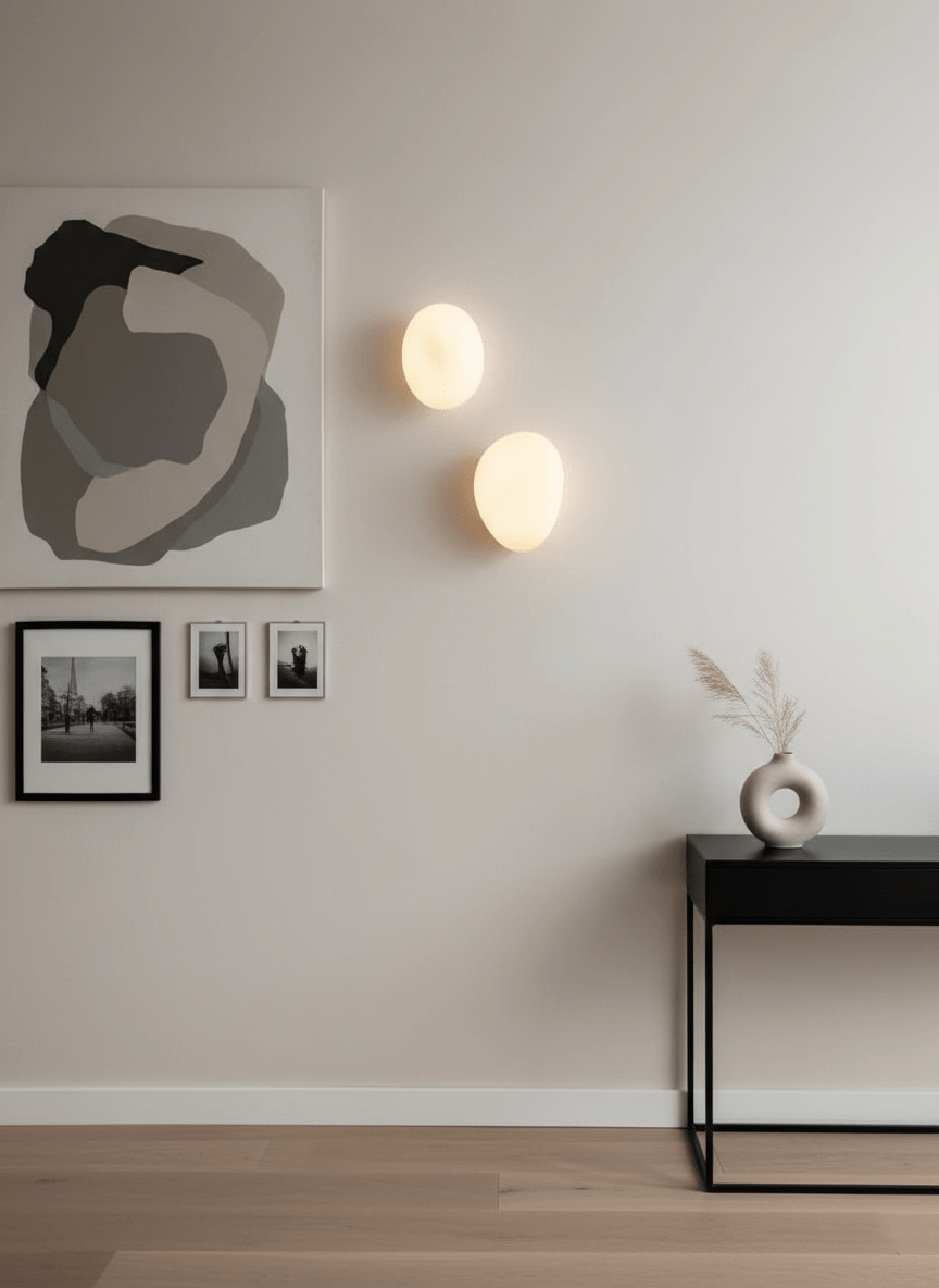 Lampa Ścienna z Bąbelkowego Szkła