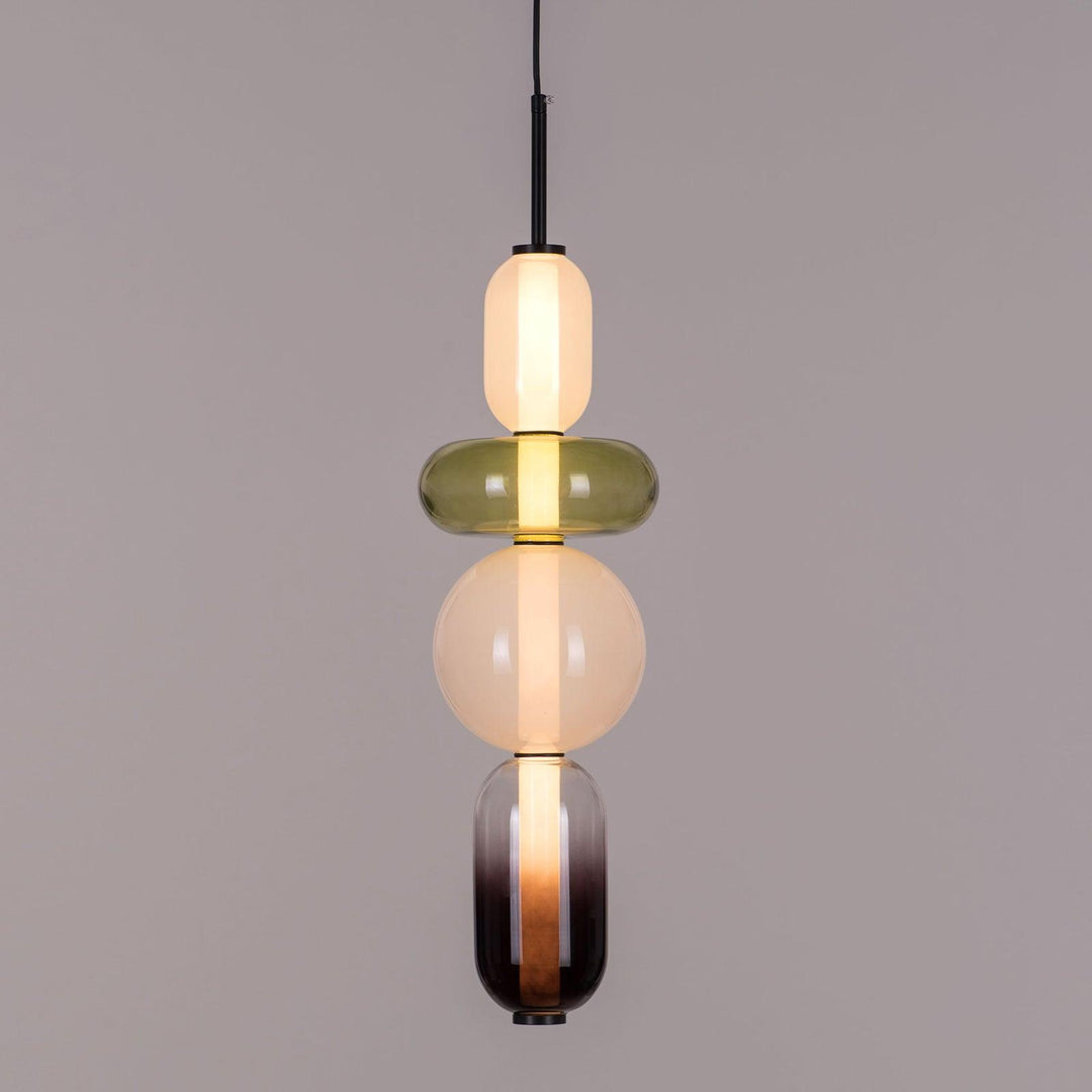 Lampa wisząca z cukrowego szkła