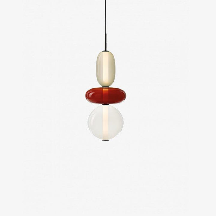 Lampa wisząca z cukrowego szkła