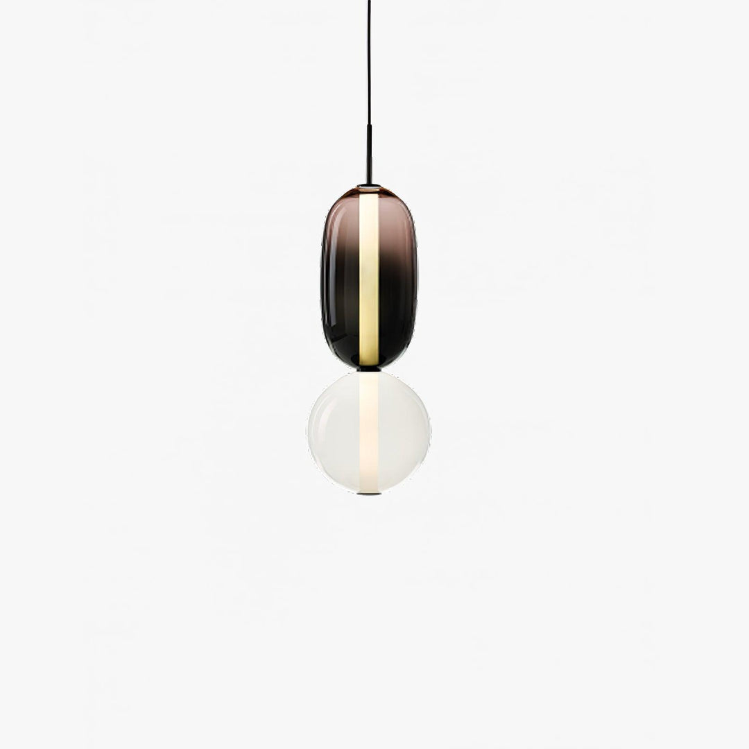 Lampa wisząca z cukrowego szkła