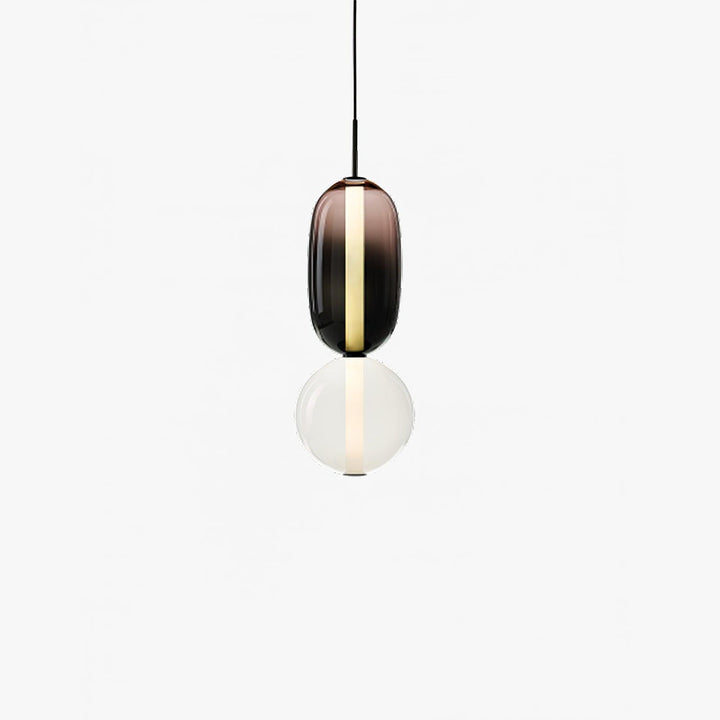 Lampa wisząca z cukrowego szkła