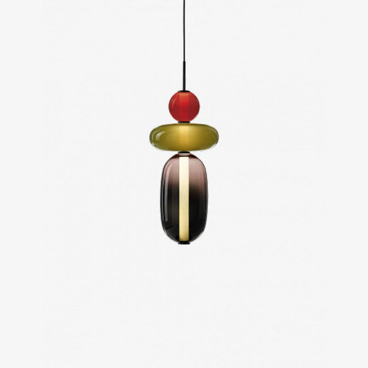 Lampa wisząca z cukrowego szkła