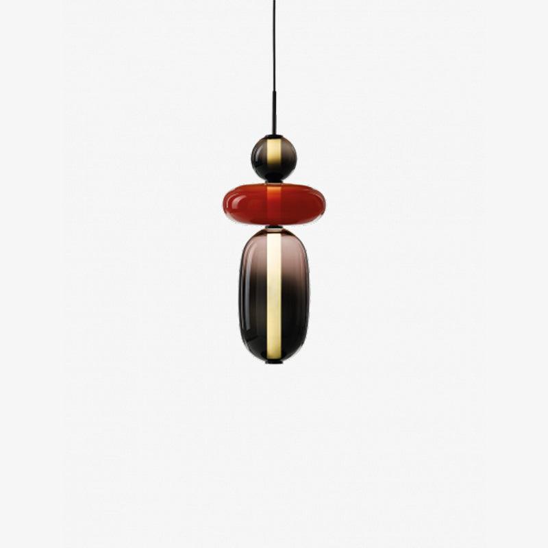 Lampa wisząca z cukrowego szkła