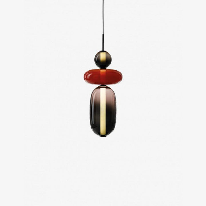 Lampa wisząca z cukrowego szkła
