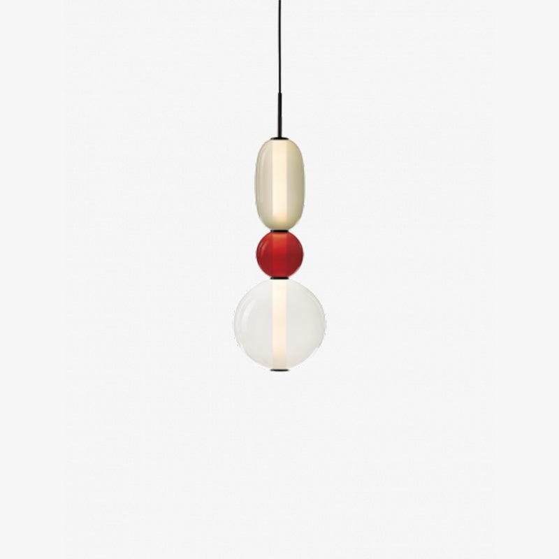 Lampa wisząca z cukrowego szkła
