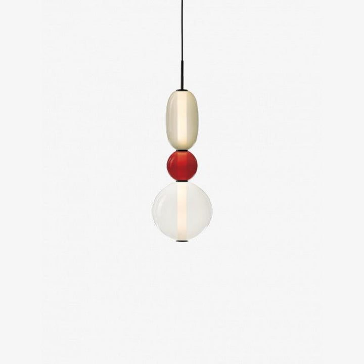 Lampa wisząca z cukrowego szkła