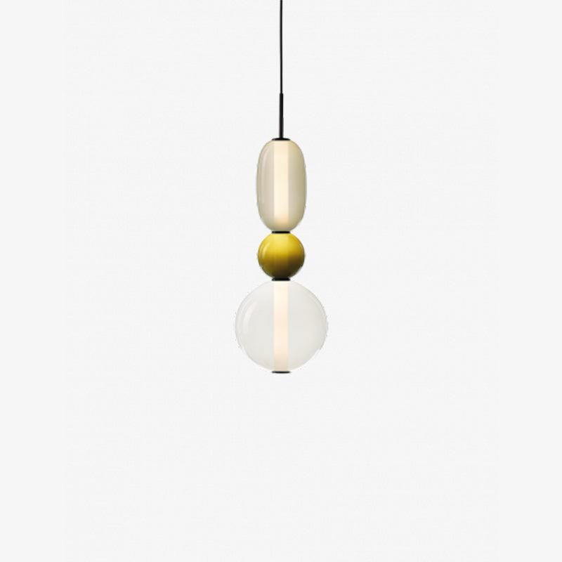 Lampa wisząca z cukrowego szkła