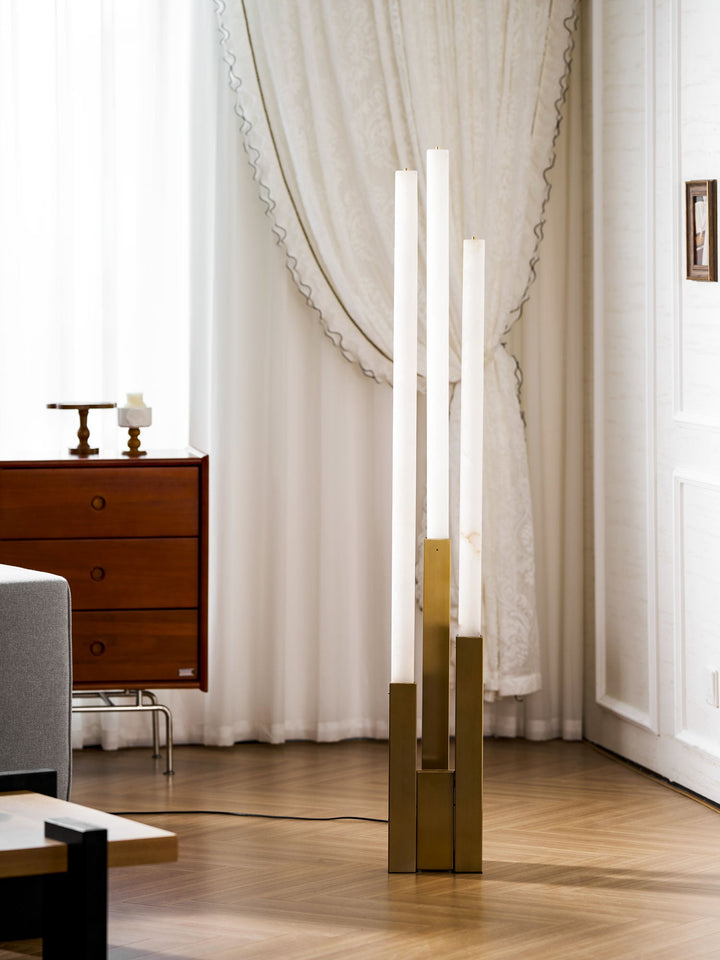Lampa podłogowa Callisto Alabaster