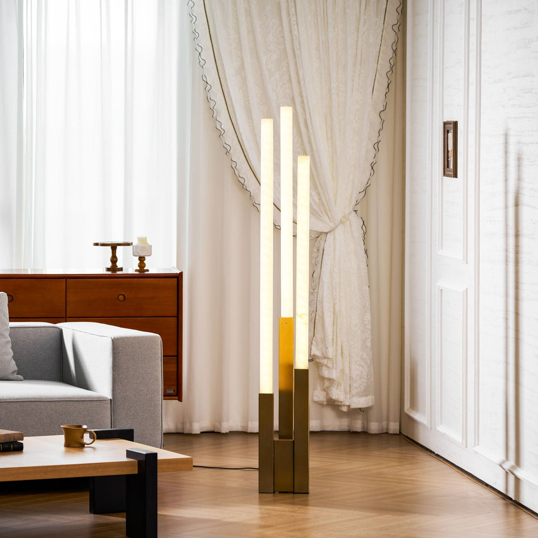 Lampa podłogowa Callisto Alabaster