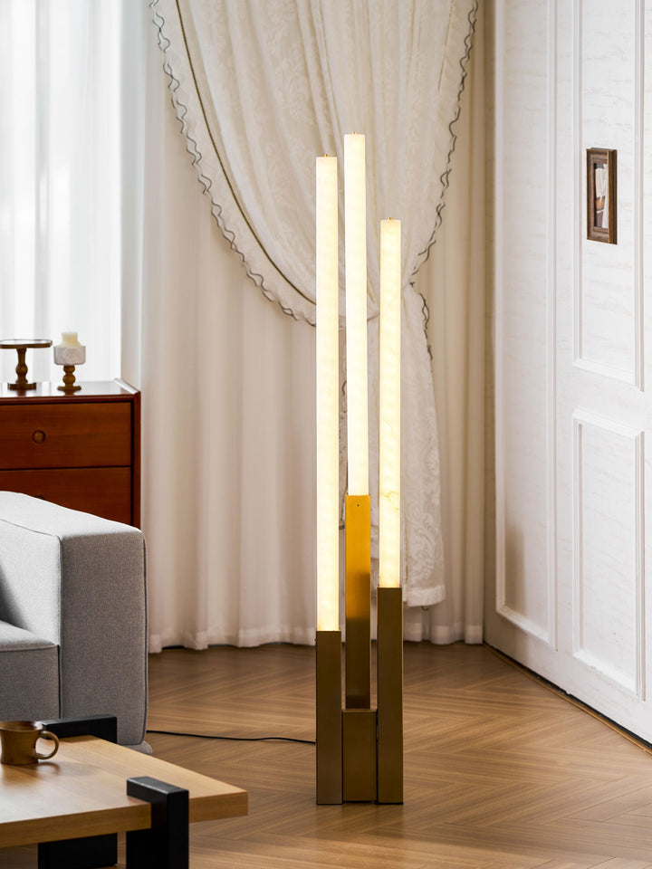 Lampa podłogowa Callisto Alabaster